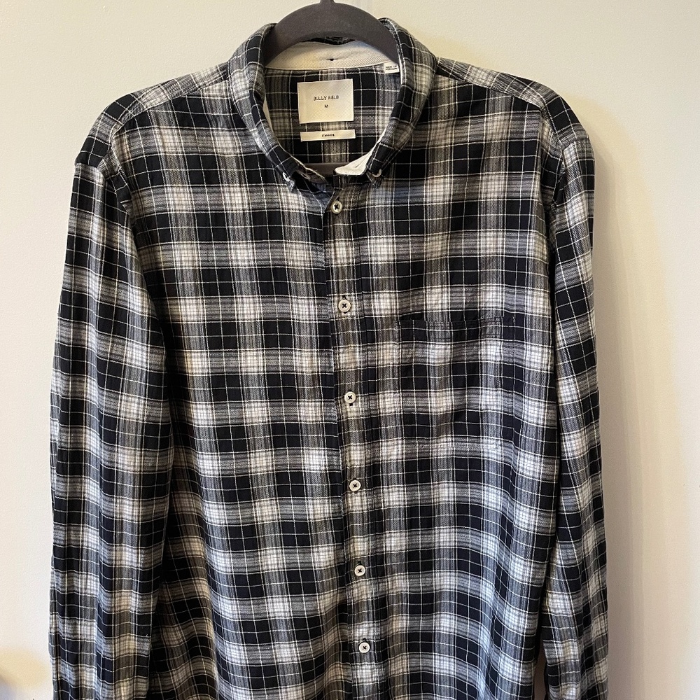 Billy Reid - Tuscumbia Button-down - Medium - Black and White Plaid